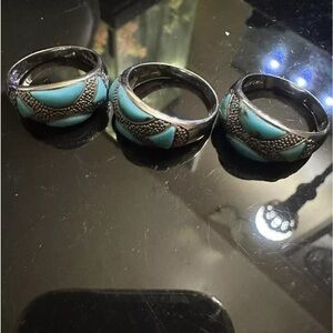Sterling Silver Ring Thailand 925 Turquoise Size 10